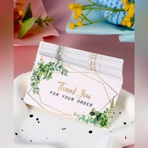 50pcs Thank You For Your Order Card